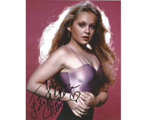  Charlene Tilton signed 10 x 8 colour Dallas Photoshoot Portrait Photo, from in person collection autographed at London TV St