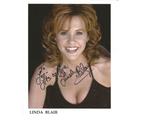  Linda Blair signed 10 x 8 colour Photoshoot Portrait Photo, from in person collection autographed at London Convention 2017 
