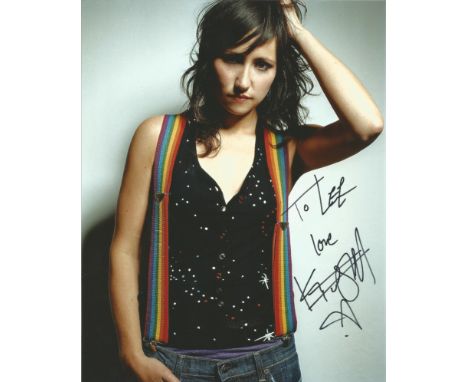  K T Tunstall signed 10 x 8 colour Photoshoot Portrait Photo, from in person collection autographed at ITV Studios London 201