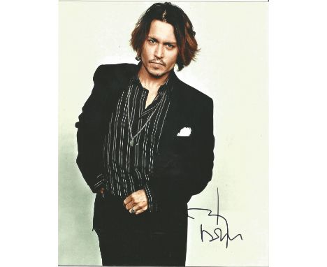  Johnny Depp signed 10 x 8 colour Photoshoot Portrait Photo, from in person collection autographed at Sweeney Todd London Pre