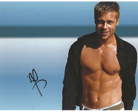  Brad Pitt signed 10 x 8 colour Photoshoot Portrait Photo, from in person collection autographed at Beowulf London Premiere 2