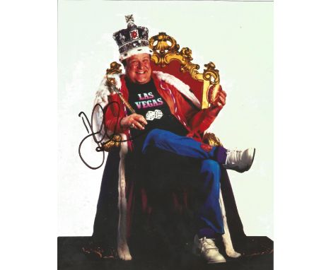  John Goodman signed 10 x 8 colour King Ralph Portrait Photo, from in person collection autographed at London Theatre 2015. G