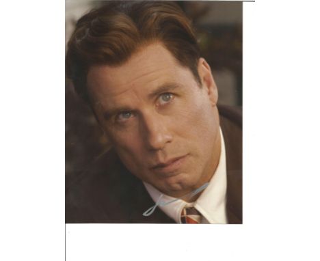  John Travolta signed 10 x 8 colour Photoshoot Portrait Photo, from in person collection autographed at Wild Hogs London Prem