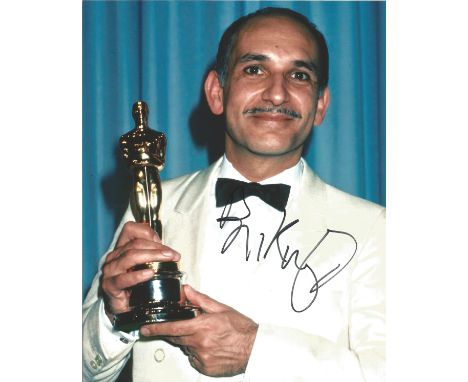 Ben Kingsley signed 10 x 8 colour Oscar Portrait Photo, from in person collection autographed at Bafta Party London 2011. Goo