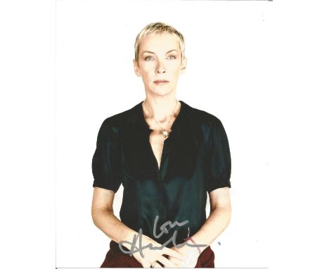  Annie Lennox signed 10 x 8 colour Photoshoot Portrait Photo, from in person collection autographed at TV Studios London 2006