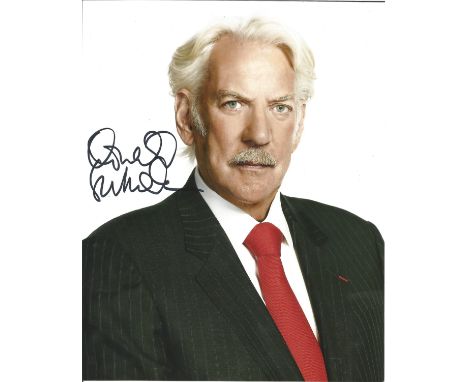  Donald Sutherland signed 10 x 8 colour Photoshoot Portrait Photo, from in person collection autographed at London TV Studios