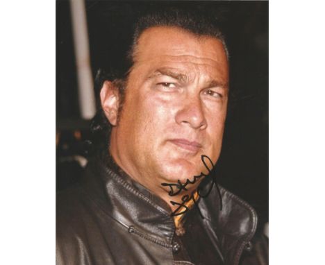  Steven Seagal signed 10 x 8 colour Portrait Photo, from in person collection autographed at New York 2014. Good Condition Es