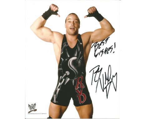  Rob Van Dam signed 10 x 8 colour Wrestling Portrait Photo, from in person collection autographed at London Convention 2013. 