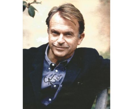  Sam Neill signed 10 x 8 colour Photoshoot Portrait Photo, from in person collection autographed at London Film festival 2008