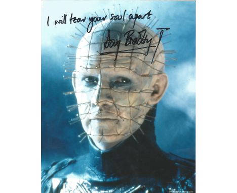  Doug Bradley signed 10 x 8 colour Hellraiser Portrait Photo, from in person collection autographed at London Convention 2008