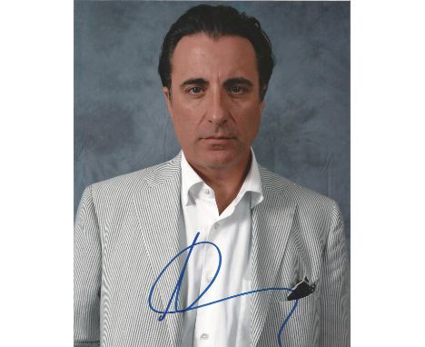 Andy Garcia signed 10 x 8 colour Photoshoot Portrait Photo, from in person collection autographed at TV Studios London 2010. 