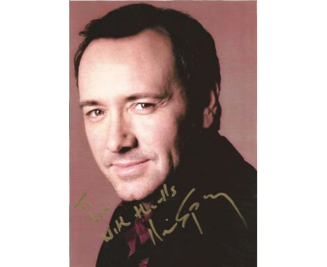  Kevin Spacey signed 10 x 8 colour Photoshoot Portrait Photo, from in person collection autographed at Theatre London 2007 de