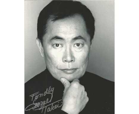 George Takei signed 10 x 8 b/w Photoshoot Portrait Photo, from in person collection autographed at London Convention 2009. Go