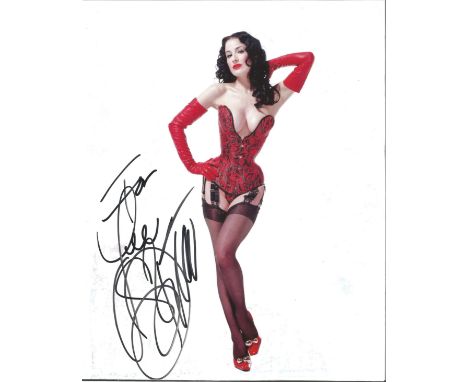  Dita Von Teese signed 10 x 8 colour Burlesque Photoshoot Portrait Photo, from in person collection autographed at Comedy Awa