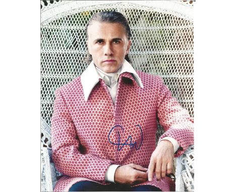  Christoph Waltz signed 10 x 8 colour Inglorious Basterds Movie Portrait Photo, from in person collection autographed at Lond