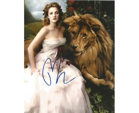  Drew Barrymore signed 10 x 8 colour Photoshoot Portrait Photo, from in person collection autographed at London Premiere 2007