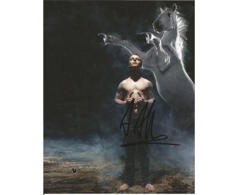  Alfie Allen signed 10 x 8 colour Equus Portrait Photo, from in person collection autographed at London Theatre 2016. Good Co