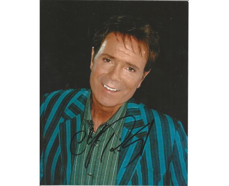 Cliff Richard signed 10 x 8 colour Photoshoot Portrait Photo, from in person collection autographed at BBC Radio Studios Lond