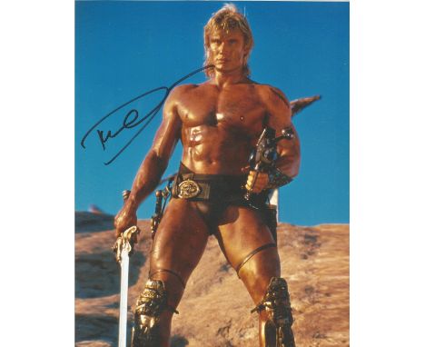  Dolph Lundgren signed 10 x 8 colour Masters Of The Universe Portrait Photo, from in person collection autographed at London 