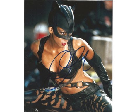  Halle Berry signed 10 x 8 colour Catwomen Portrait Photo, from in person collection autographed at London Film Festival 2007