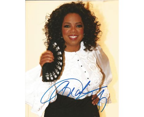Oprah Winfrey signed 10 x 8 colour Photoshoot Portrait Photo, from in person collection autographed at Bafta Party London 201