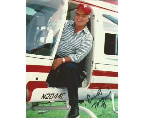  Ernest Borgnine signed 10 x 8 colour Airwolf Portrait Photo, from in person collection autographed at London 2010. Good Cond
