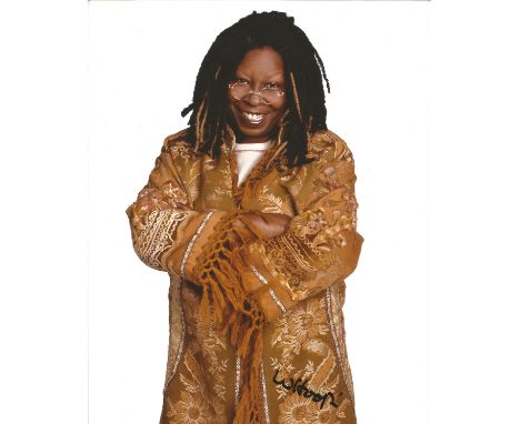  Whoopi Goldberg signed 10 x 8 colour Photoshoot Portrait Photo, from in person collection autographed at BBC Radio London 20