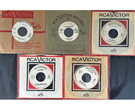 ELVIS PRESLEY - ORIGINAL US RCA VICTOR 7" DEMO COLLECTION. 5 x exceedingly hard to come across original US RCA Victor 7" demo