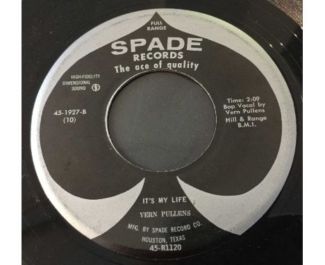 VERN PULLENS - BOP CRAZY BABY / IT'S MY LIFE (SPADE RECORDS - 45-1927). A copy of Vern Pullens - Bop Crazy Baby / It's My Lif