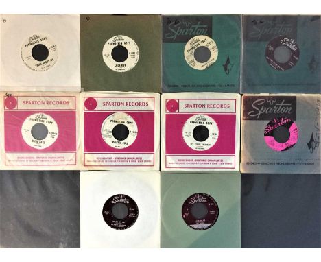 SPARTON RECORDS - 7" PACK. A top pack of 10 x 7", primarily promotional copies. Artists / Titles include The Velvetones - Thi