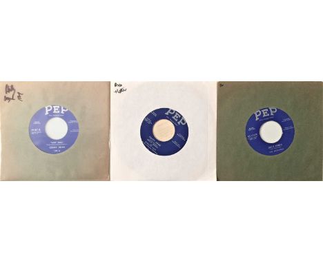 PEP RECORDS - 7" RARITIES PACK. A nice pack of 3 x 7". Artists / Titles include Corky Jones - Hot Dog (45107, Ex+ with a few 