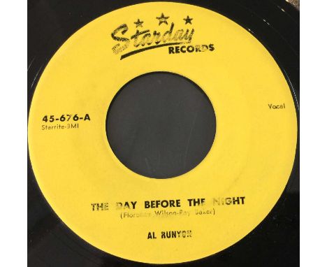 AL RUNYON - THE DAY BEFORE THE NIGHT / BABY PLEASE COME HOME (STARDAY RECORDS - 45-676). A copy of Al Runyon - The Day Before