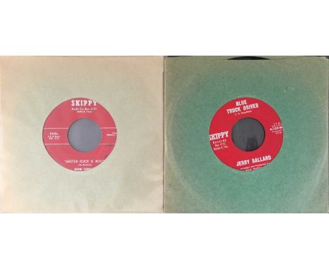 SKIPPY RECORDS - ORIGINAL US 7" RARITIES. Cracking pair of 2 x scarce R&amp;R/Rockabilly 7" rarities on the tiny Dallas, Texa