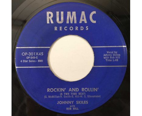 JOHNNY SKILES- ROCKIN' AND ROLLIN' 7" (US ROCKABILLY - RUMAC RECORDS - OP-301X45). A timeless cut of late 50s rockabilly with