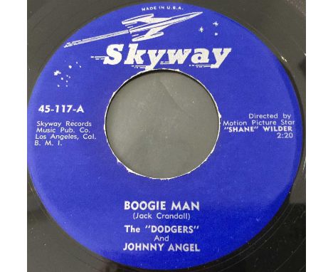 THE DODGERS AND JOHNNY ANGEL - BOOGIE MAN C/W COME ON PRETTY BABY 7" (SKYWAY 45-117 - ORIGINAL US RECORDING). Jumpin' double 