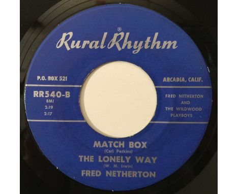 FRED NETHERTON - MATCH BOX + 3 7" EP (US ROCKABILLY - RURAL RHYTHM RR540). A superb 4-track rockabilly 7" EP by Fred Netherto