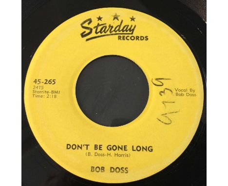 BOB DOSS - DON'T BE GONE LONG / SOMEBODY'S KNOCKING (STARDAY RECORDS - 45-265). A copy of the rare 7" Bob Doss - Don't Be Lon