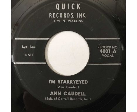 ANN CAUDELL - LONGING FOR YOU / I'M STARRYEYED (QUICK RECORDS 4001). A copy of the dancefloor groover 'Longing For You' by An