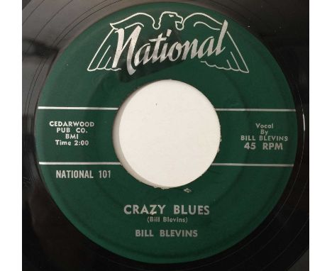 BILL BLEVINS - CRAZY BLUES / BABY I WON'T KEEP WAITIN' (NATIONAL 101). Released in May 1957, this is a lovely slice of Rockab