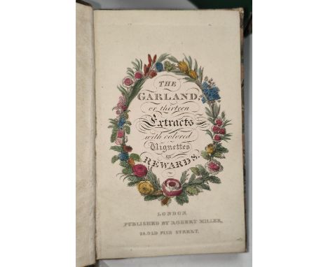 MILLER(R) pub. - The GARLAND, or thirteen Extracts with coloured Vignettes, hand coloured, 12pp catalogue, c. 1820 