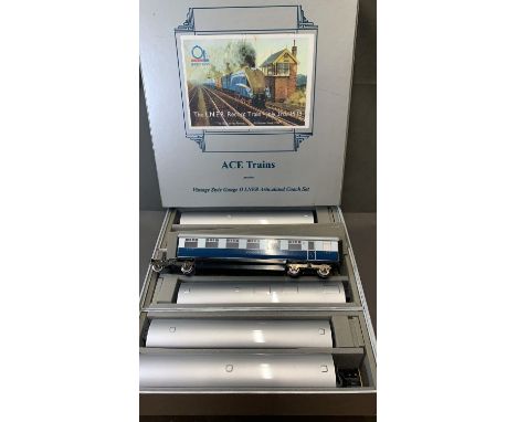 ACE TRAINS 0 Gauge boxed set of 6 articulated coaches for the 'coronation' class set of 1938 in mint and apparently unused co