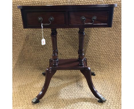 A reproduction mahogany sofa table, 57 x 41 x 68 cm