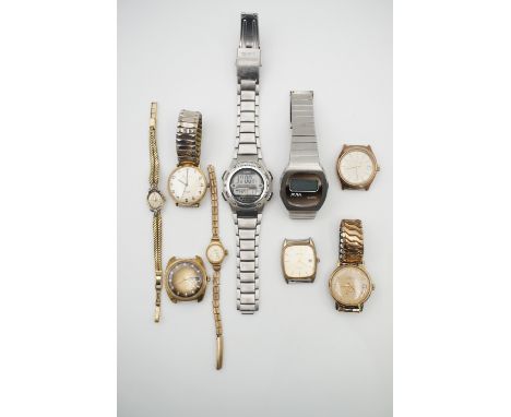 A quantity of vintage wrist watches, including a lady's Smiths, and Royce