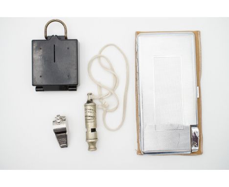 Collectors' items including a Kincraft patented chromium plate cigarette case and lighter, Hudson and Co "The Metropolitan" a