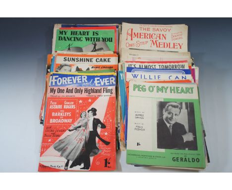 A quantity of vintage sheet music