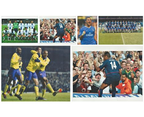 Football Chelsea FC and Arsenal Unsigned 8x10 photos. Includes 3 Chelsea photos and 2 Arsenal photos. Good condition. All aut