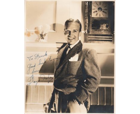 Actor Lloyd Nolan Signed 10 X 8 B/W Portrait Photo To Frank. Lloyd Benedict Nolan was an American film and television actor. 