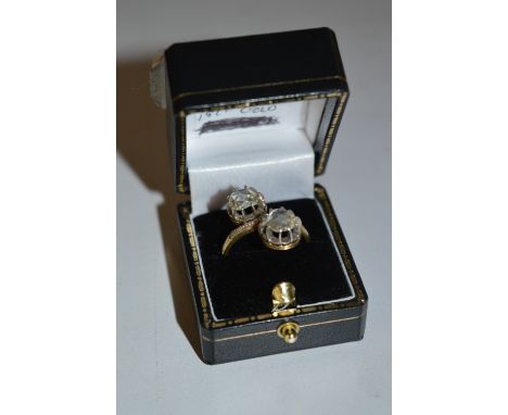 18cT Gold Ring Set with Diamonds Circa 1920