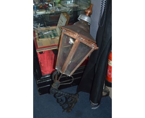 Large Wall Mounted Copper Lantern 
