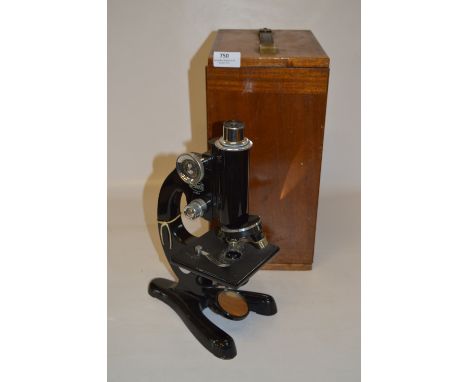 Beck Microscope in Mahogany Cabinet 